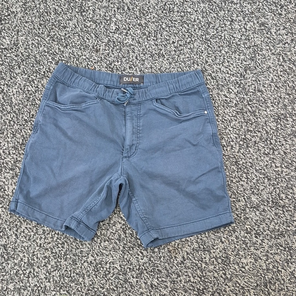 Duer No Sweat Shorts Men's Medium Cotton Chino Preppy Summer Straight Drawstring